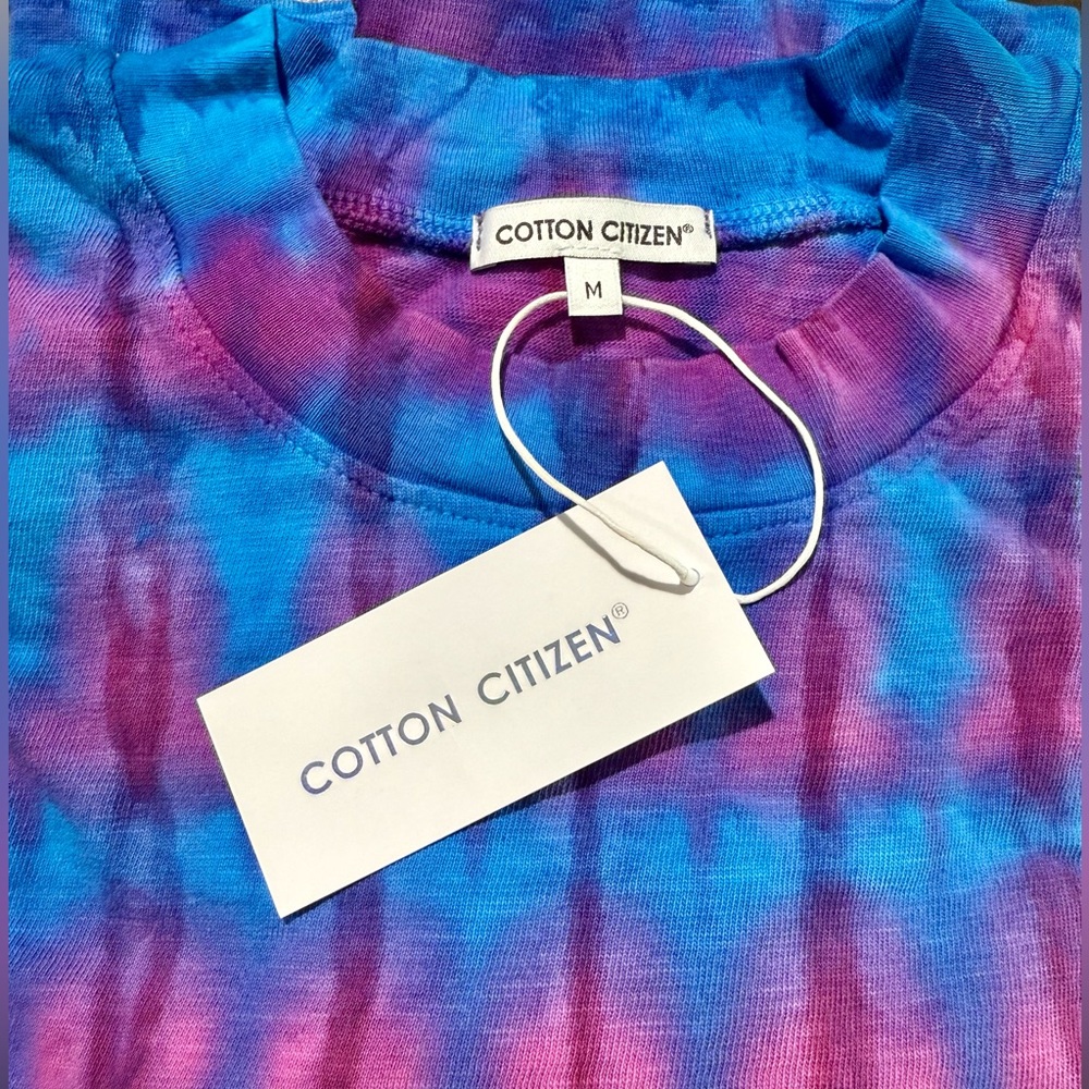 NWT Cotton Citizen Tokyo Crop Tee in Hibiscus Tie Dye Sz Medium - Picture 6 of 8